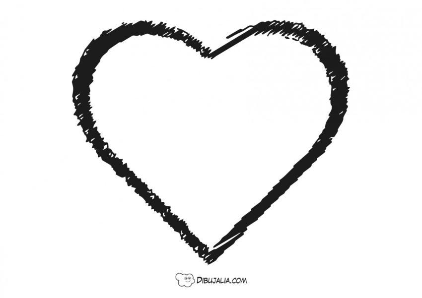 Corazón gráfico trazos