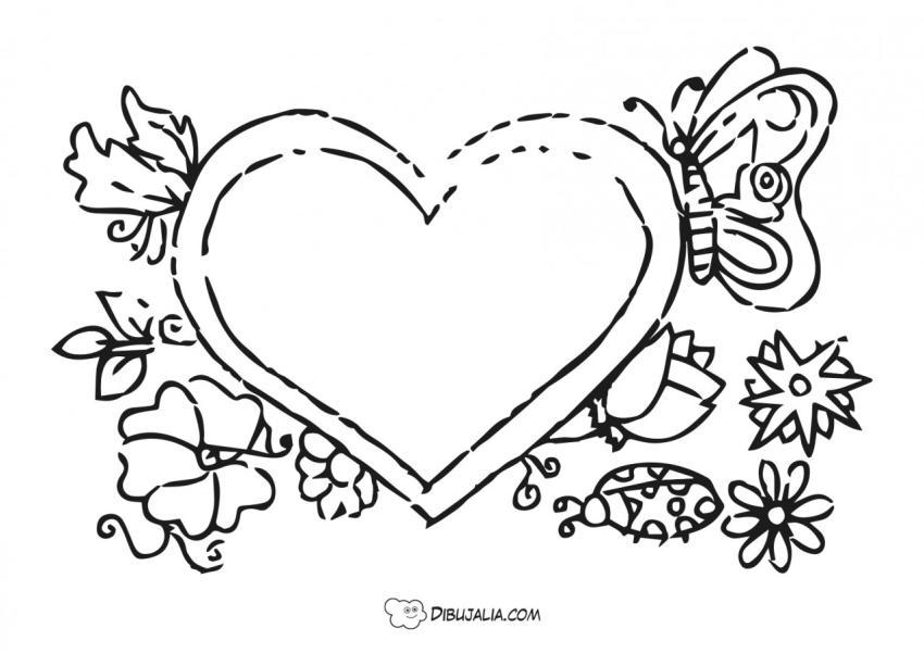 Corazon con mariposas