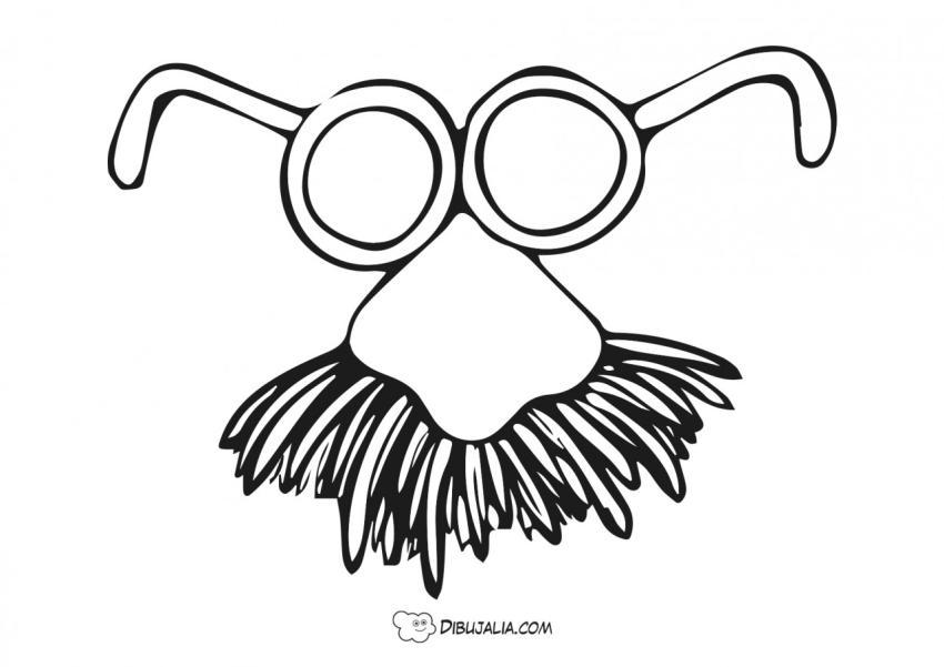 Antifaz de Gafas y Bigote