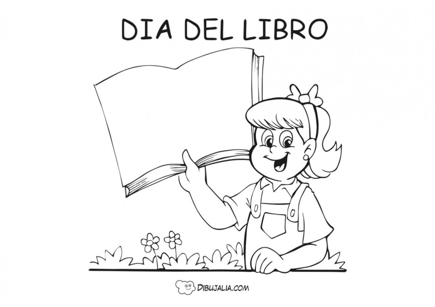 Cartel dia libro nin?a