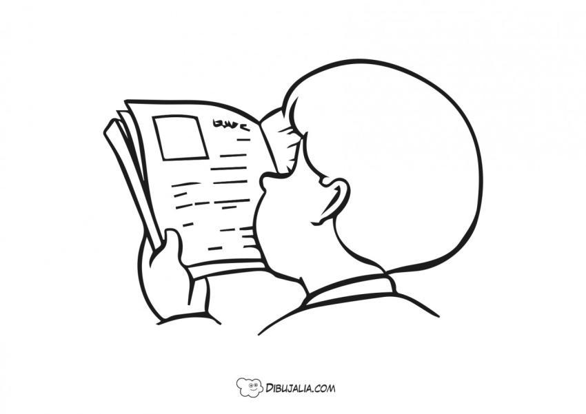 Nin?o lee el periodico