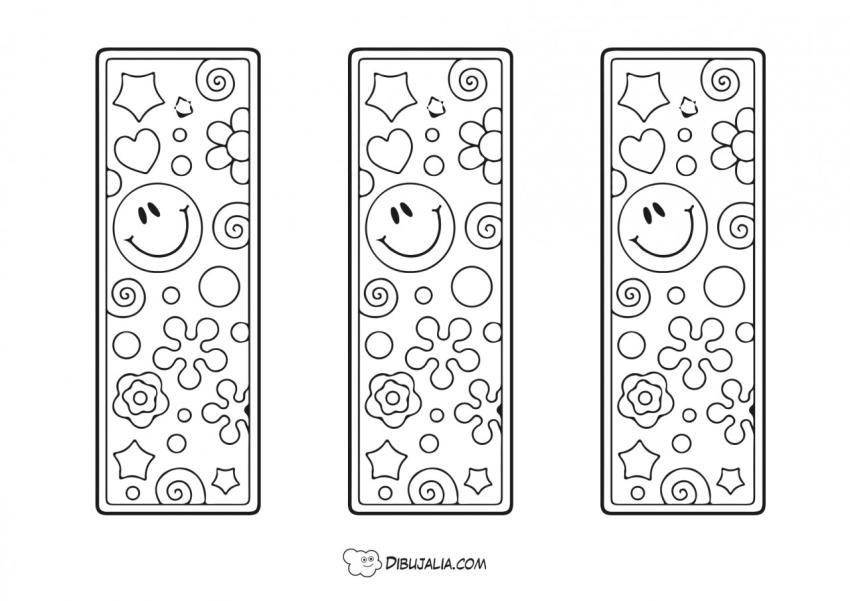 Marcapaginas caritas flores