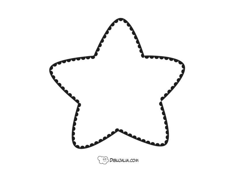 Silueta de estrella puntas redondeadas