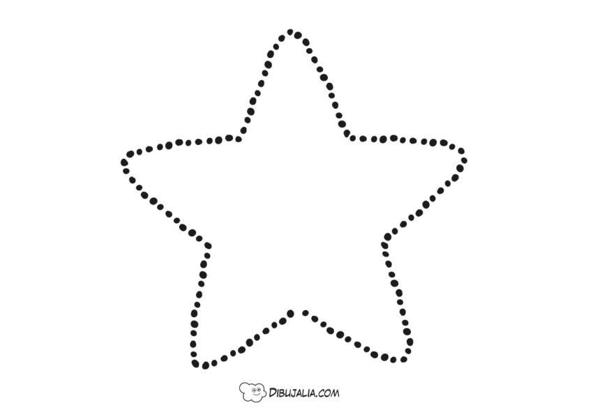Silueta estrella puntos