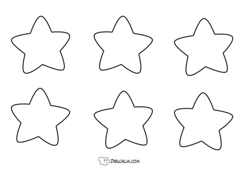 Plantilla estrellas de navidad