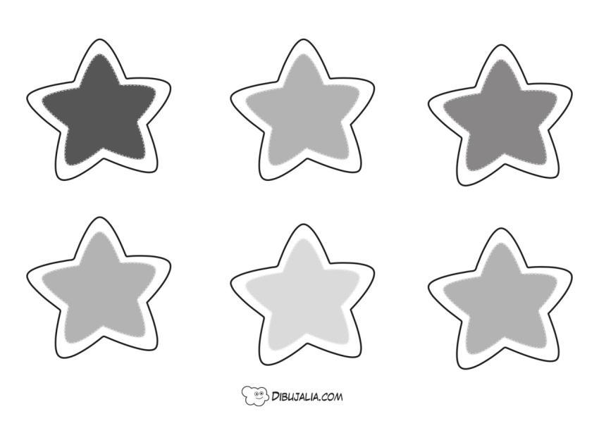 Plantilla de estrellitas para decorar