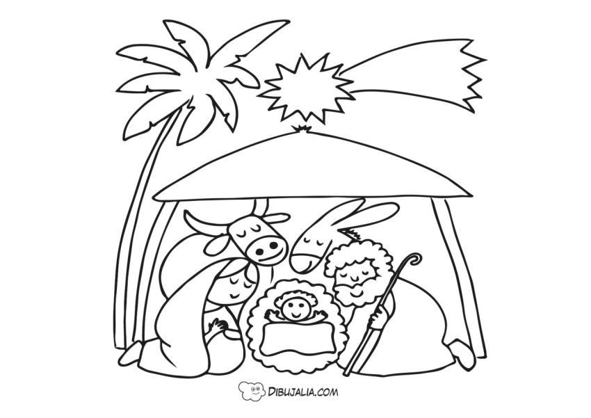 Portal de Belén con estrella