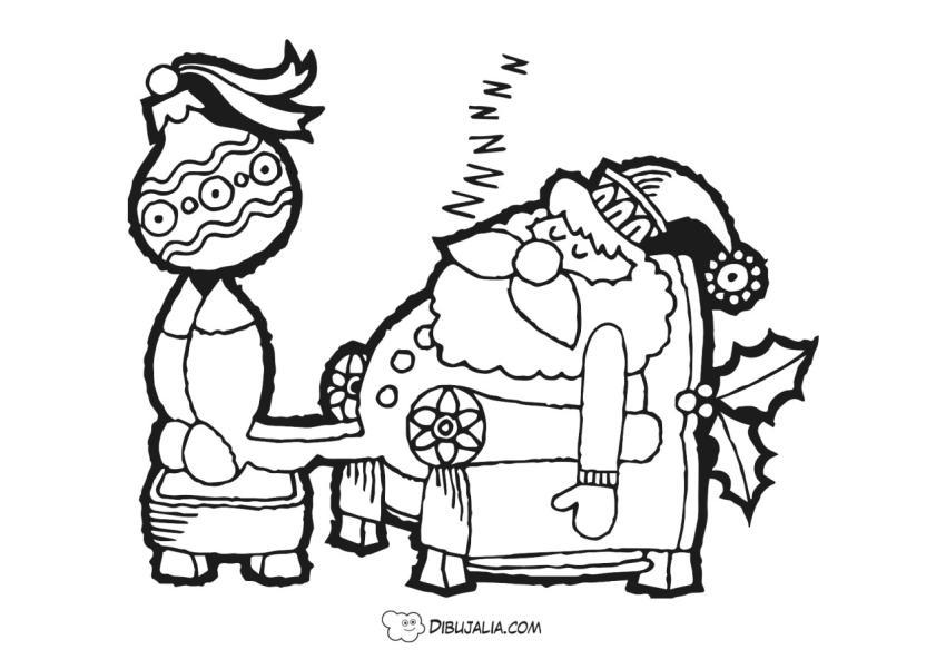 Papa Noel descansanso