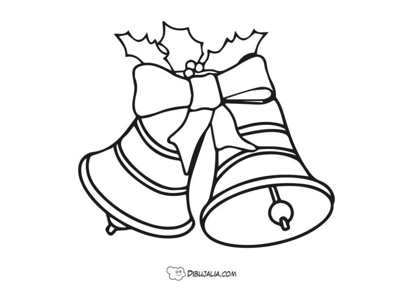 Campanas con lazo y acebo