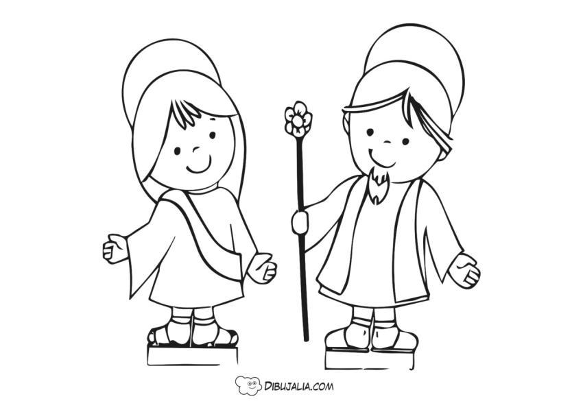 Niños San José y Virgen Maria