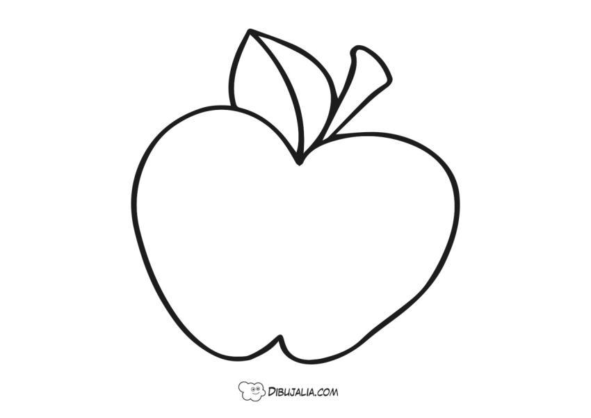 Manzana con hoja