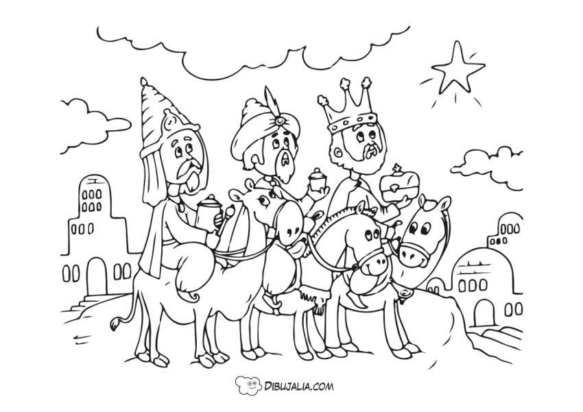 Reyes Magos hacia Belén