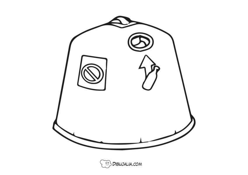 Contenedor de reciclaje para envases plástico
