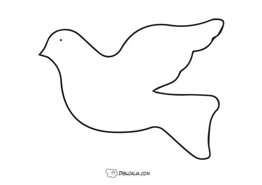 Silueta de paloma de la paz