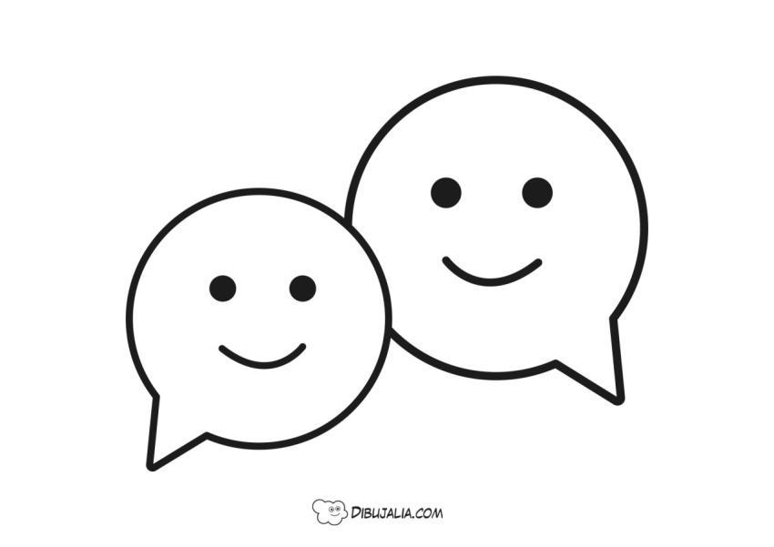 Emoticonos de Chat para Colorear