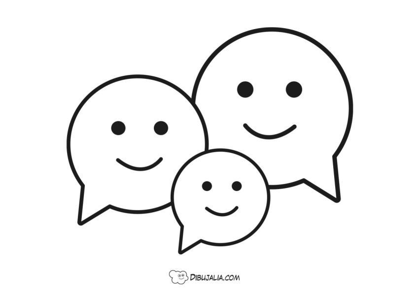 Bocadillos Iconos de chat