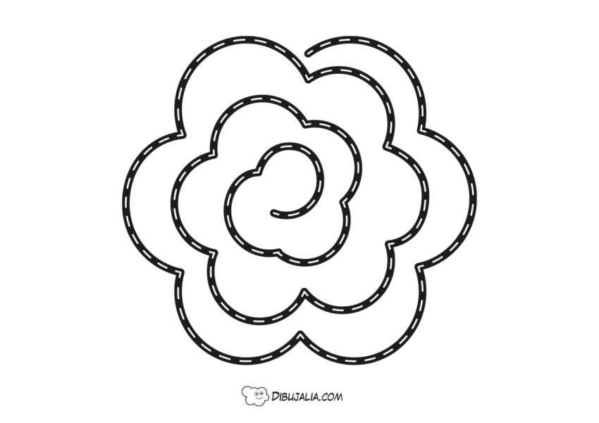 Rosa recortable para manualidades