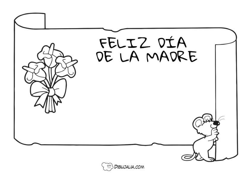 Postal del Dia Madre con flores