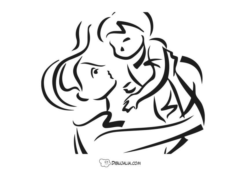 Madre alza a su nin?o