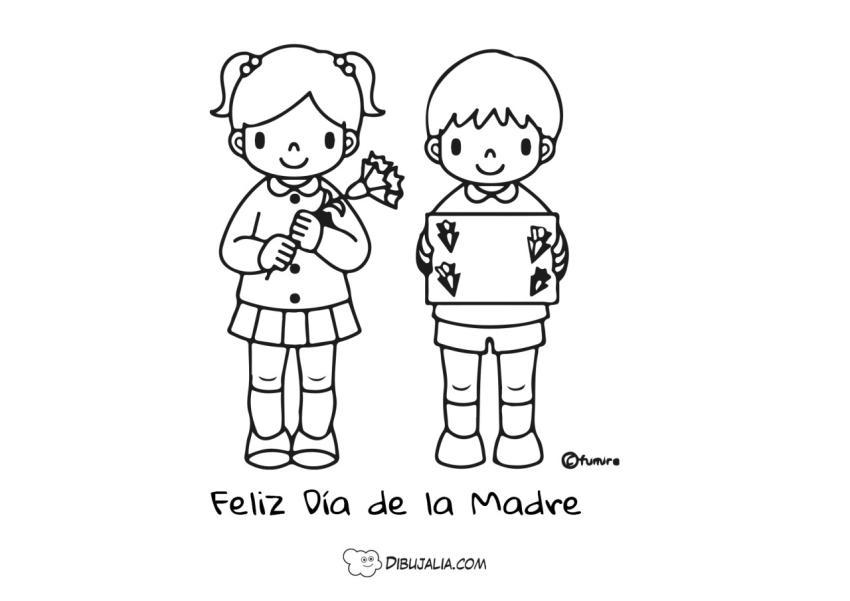 Nin?os con regalos para Mamá