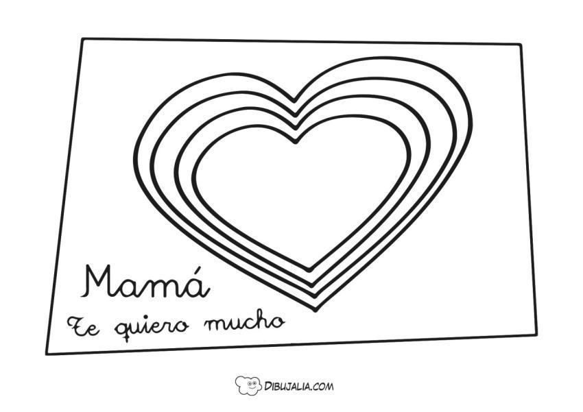 Tarjeta Te quiero Mamá
