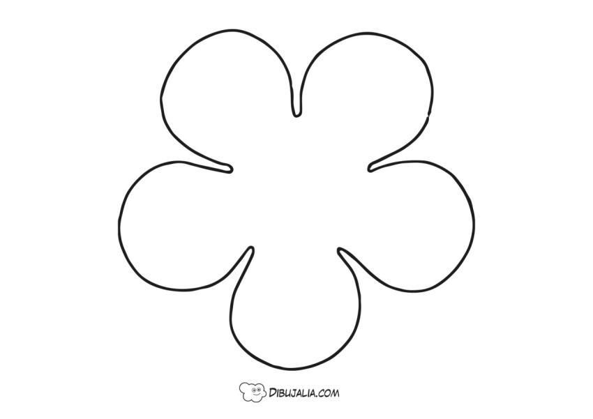 Plantilla de silueta de Flor