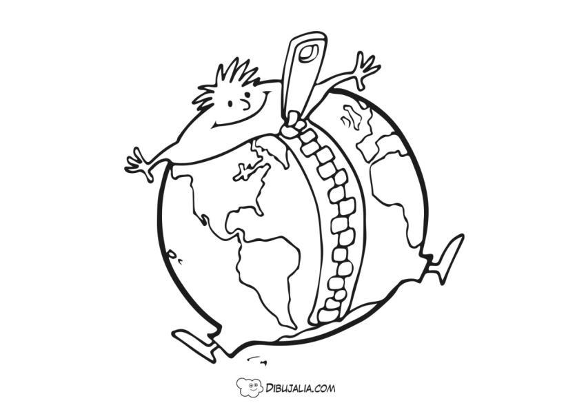 Planeta con cremallera