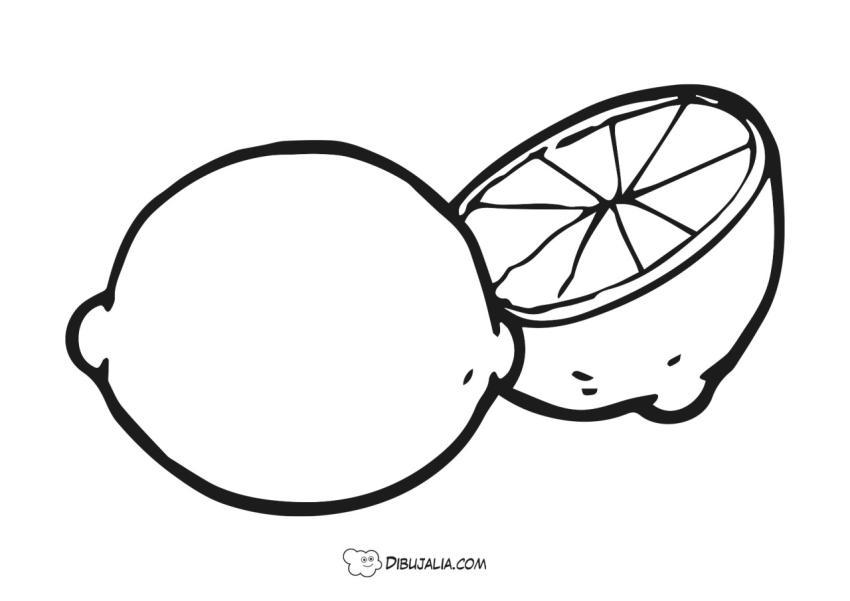 Limón partido en mitades