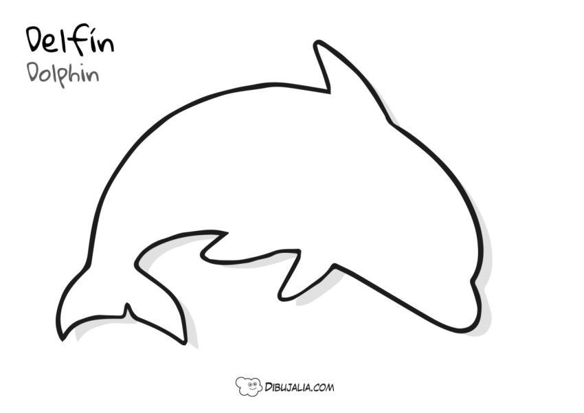 Silueta de un Delfin