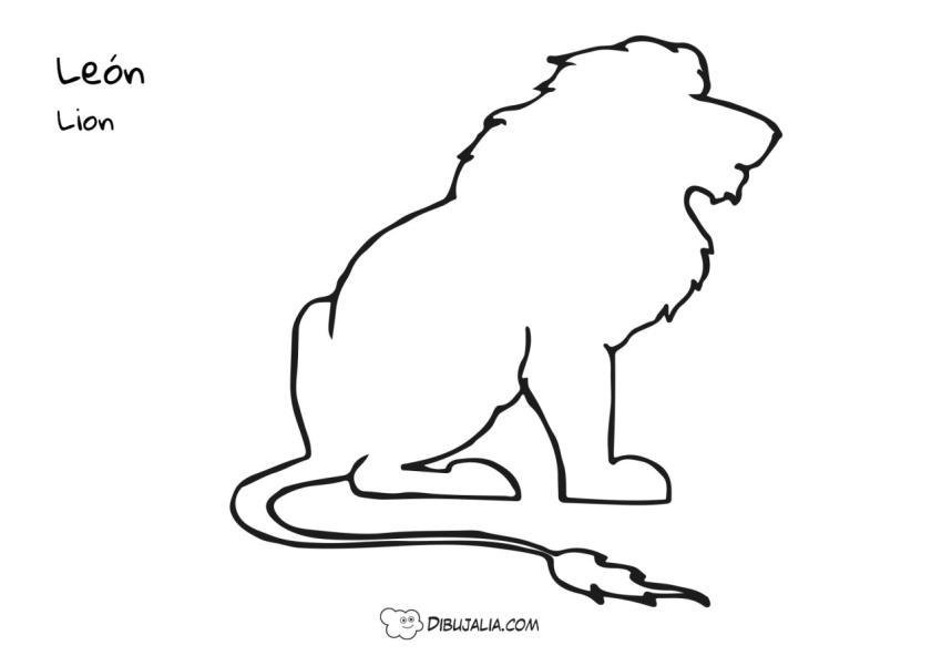 Silueta de un León