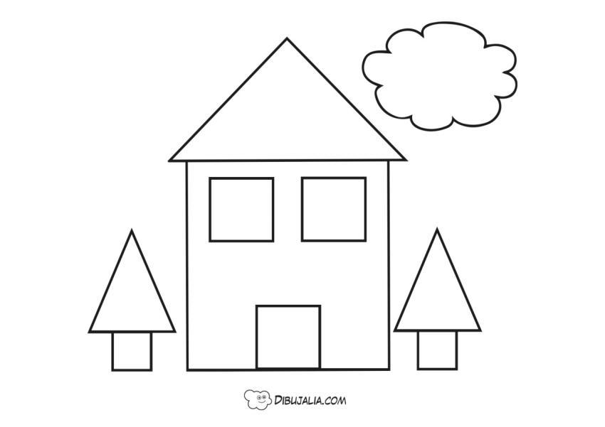 Casa de campo con formas geométricas