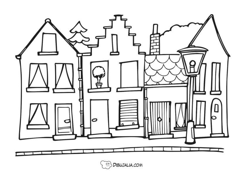 Edificios de una calle de ciudad