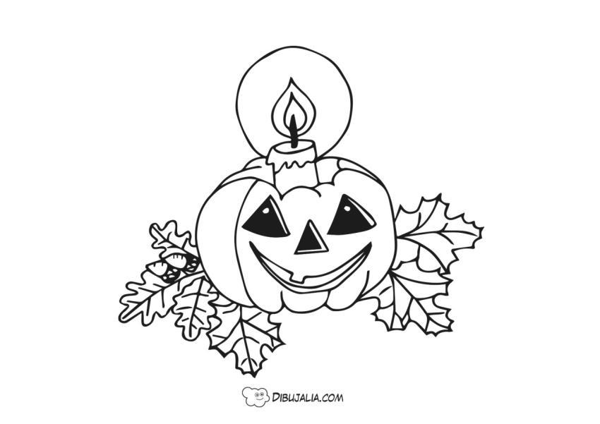 Calabaza con vela