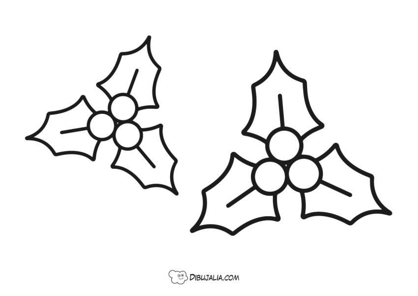 Acebo siluetas para decorar