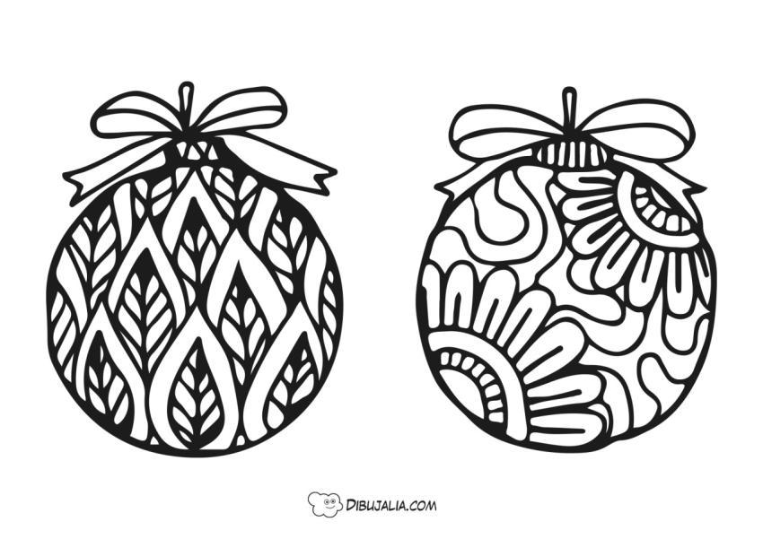Bolas de navidad para colorear