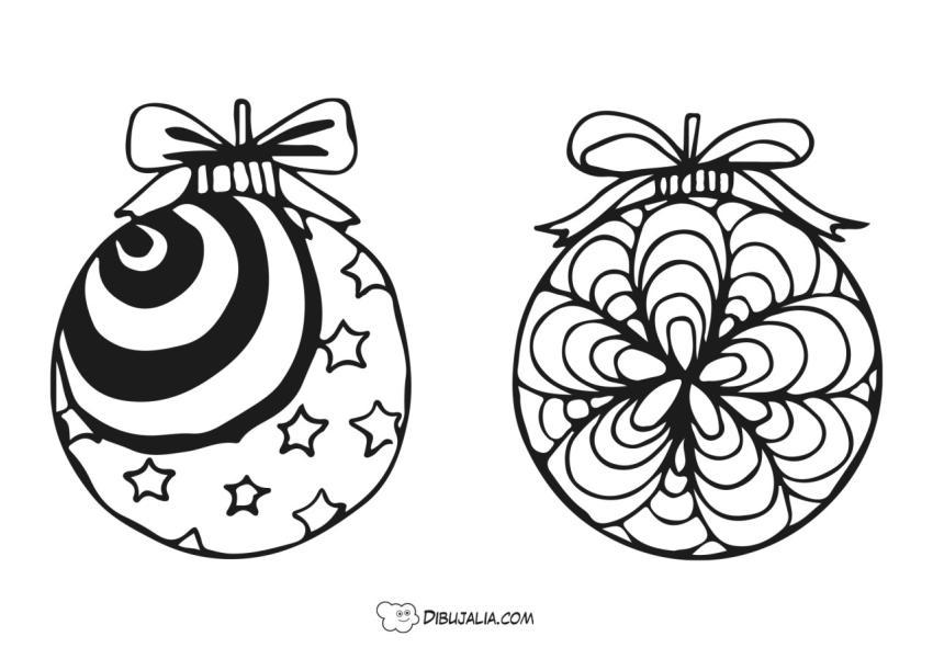 Bolas de navidad para colorear