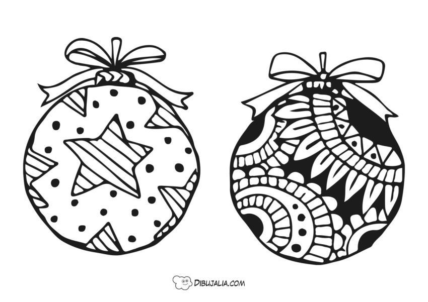Bolas de navidad para colorear