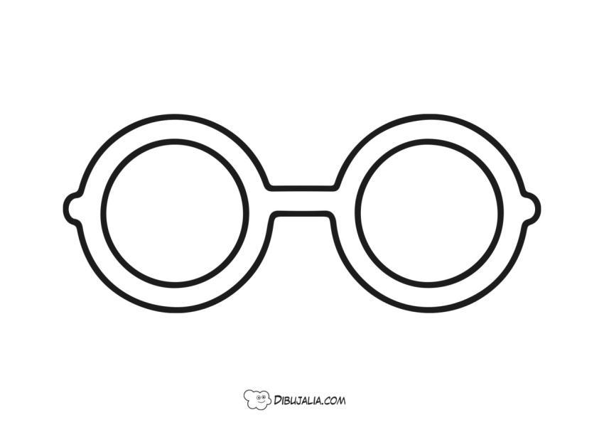 Plantilla de gafas redondas