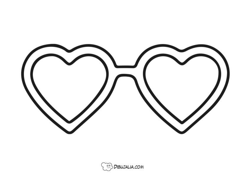 Plantilla de gafas Corazón