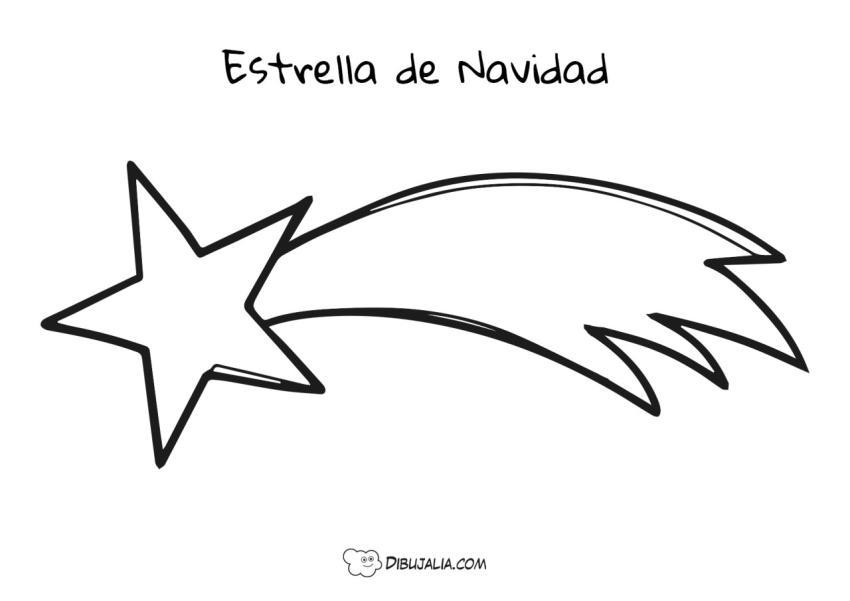 Estrella de Navidad para Colorear