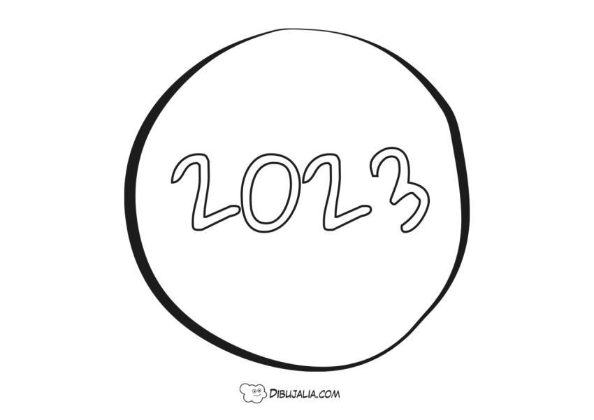 2023 Sticker o pegatina colorear