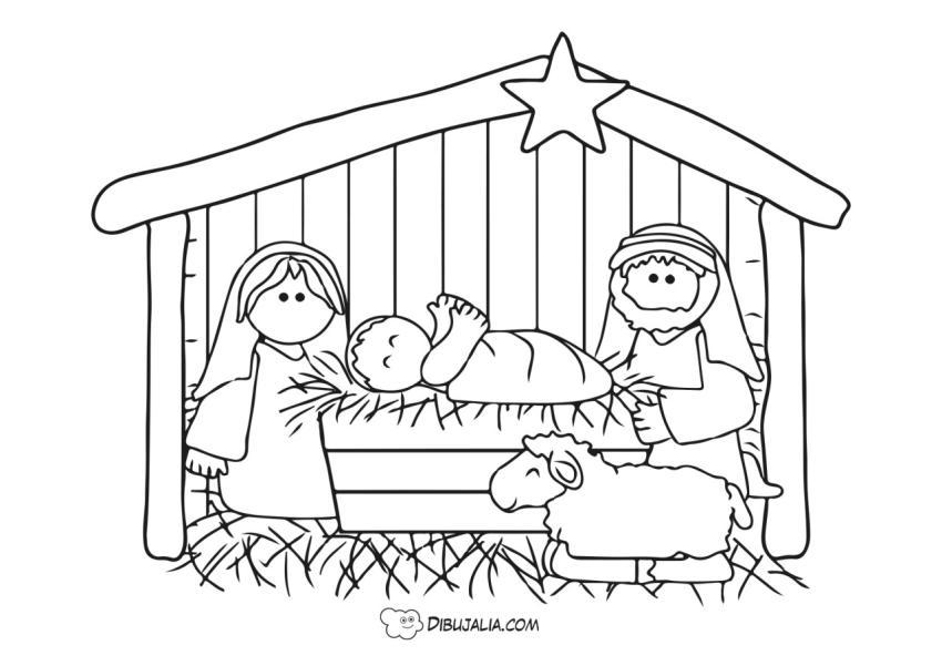 Portal de Belén con estrella