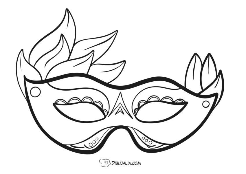 Máscara de Venecia con Plumas