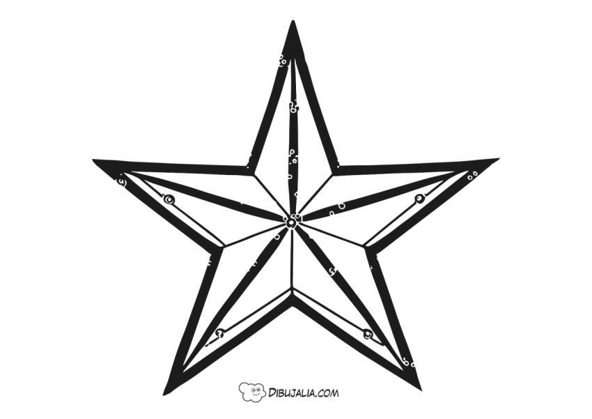 Estrellas de Navidad para colorear