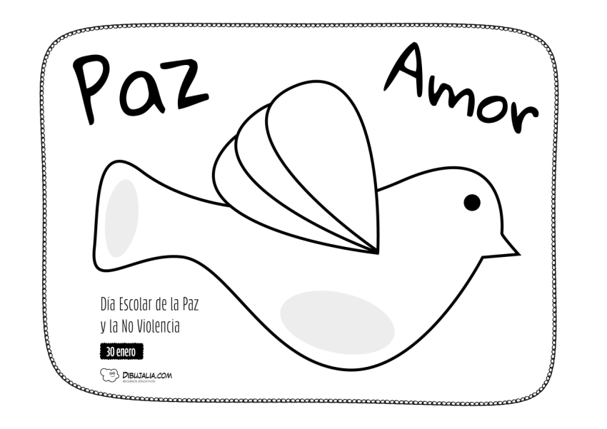 Ficha Paz y Amor - Dia de la Paz