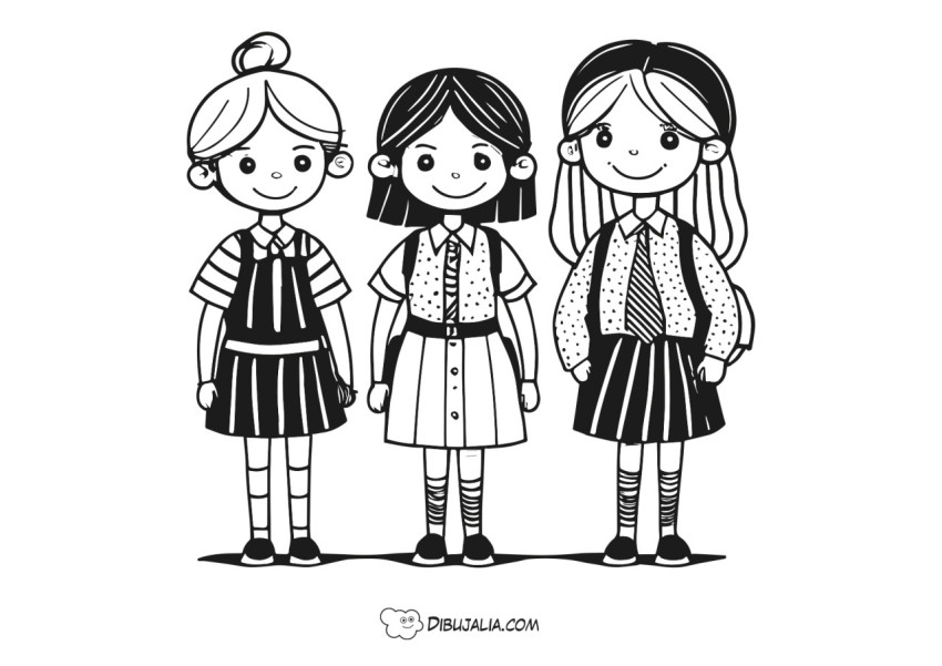 Niñas estudiantes