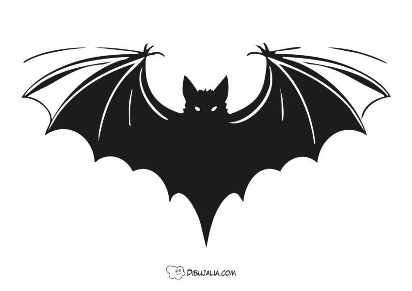 Silueta murciélago negro