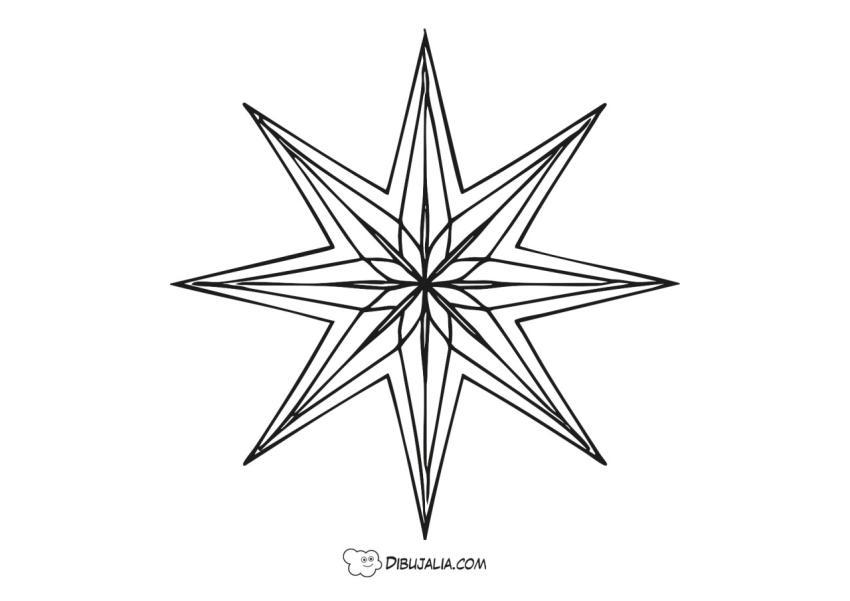 Plantilla Estrella de Navidad