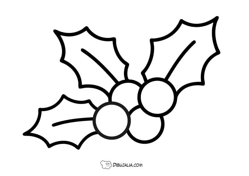 Plantilla Hojas de Acebo