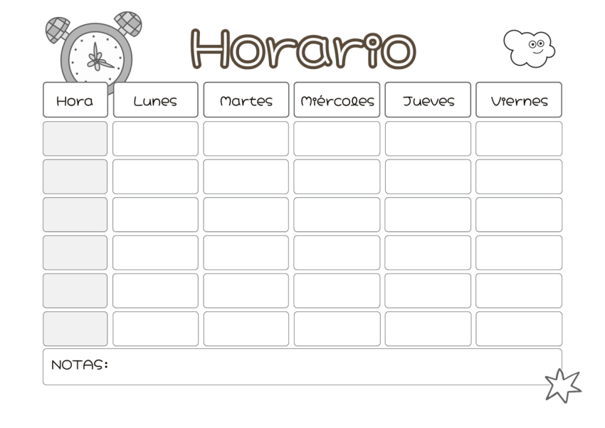 Horario Escolar Semanal